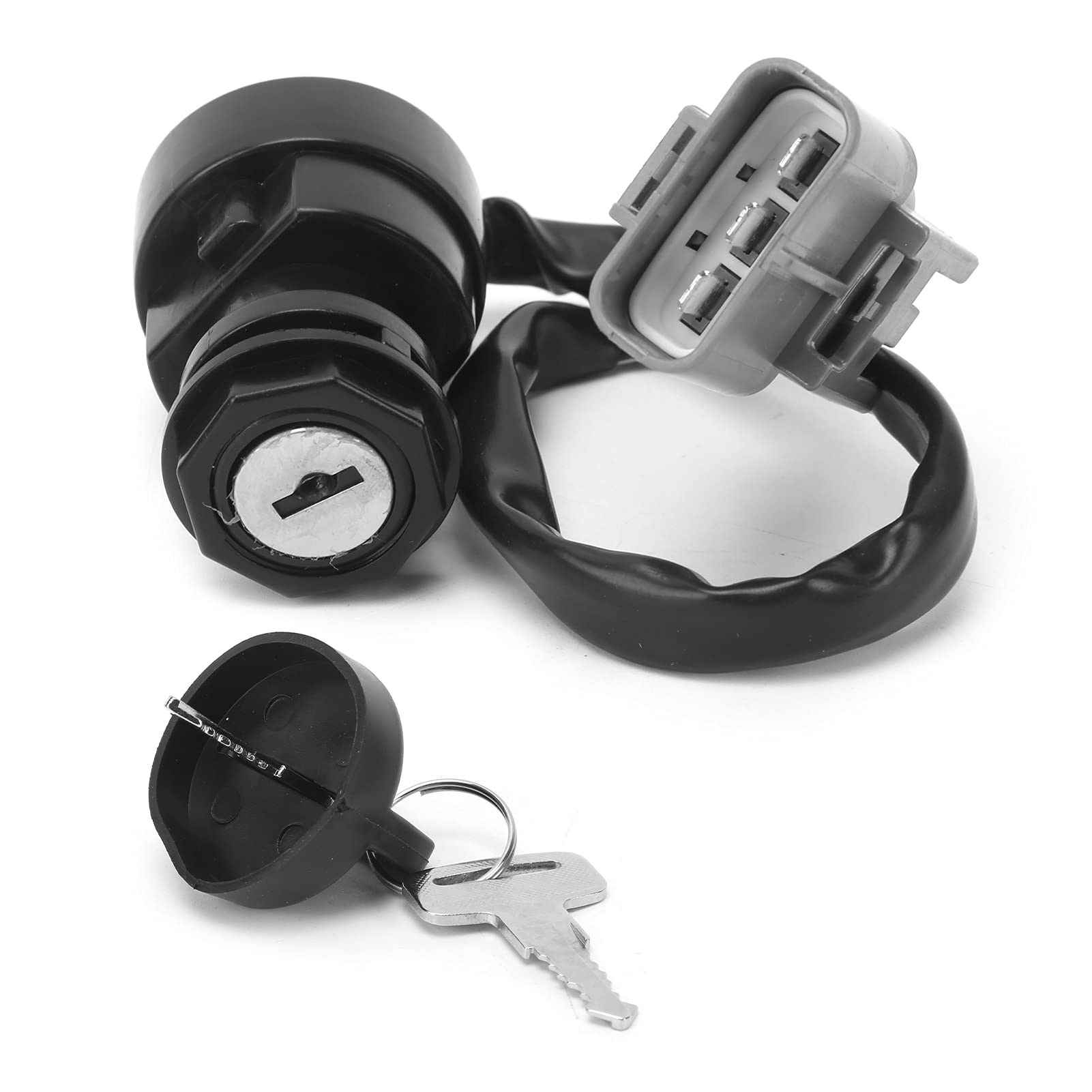 Ignition Key Switch with 2 Keys - 3 Wire Motorcycle Ignition Lock Cylinder Compatible with Yamaha YFM400 4x4 ATV (2009-2012) - Perfect for ATV, UTV & Off-Road Vehicle Accessories