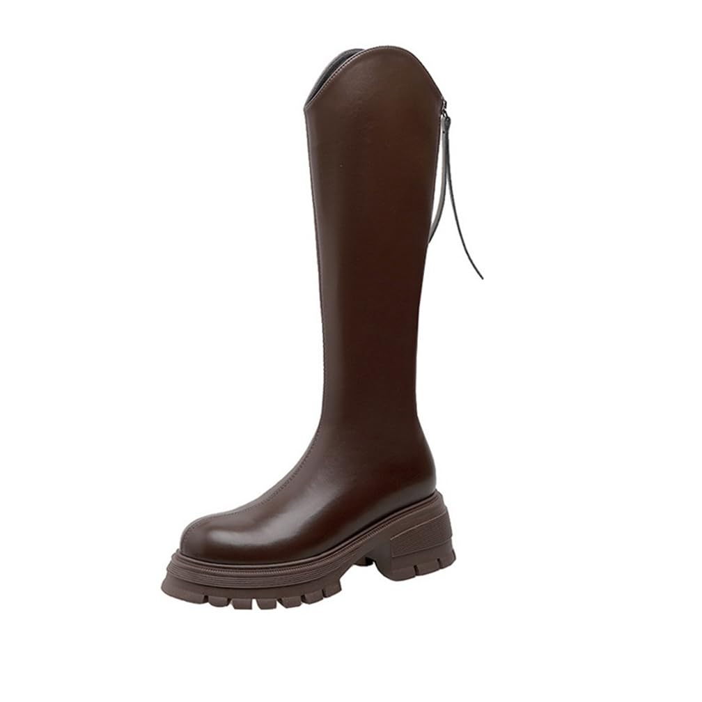 Women's V Mouth Thick Bottom Boots - Elastic Knight Boots with High Heel for Autumn & Winter | Stylish & Comfortable Shoes for Casual Wear, Office & Night Out