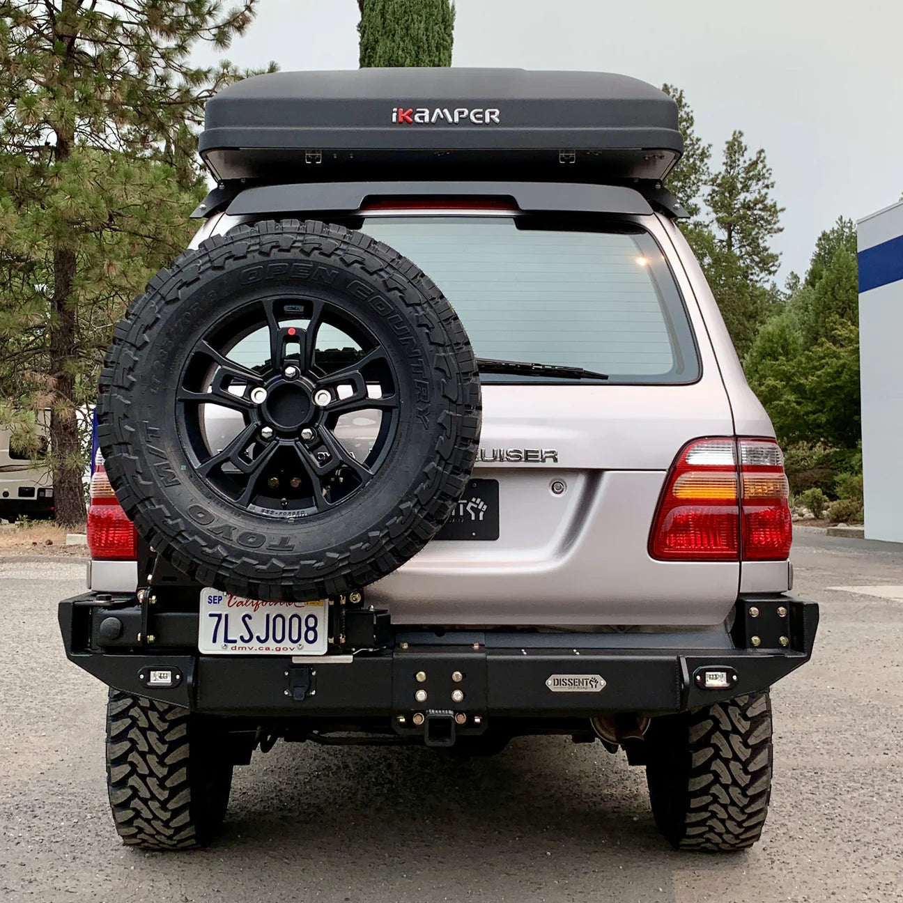 Dissent Off Road Heavy Duty Tire Carrier Swing Out for Jeep Wrangler & Gladiator - Compatible with Modular Rear Bumper | Off-Road Adventure & Overlanding Accessory