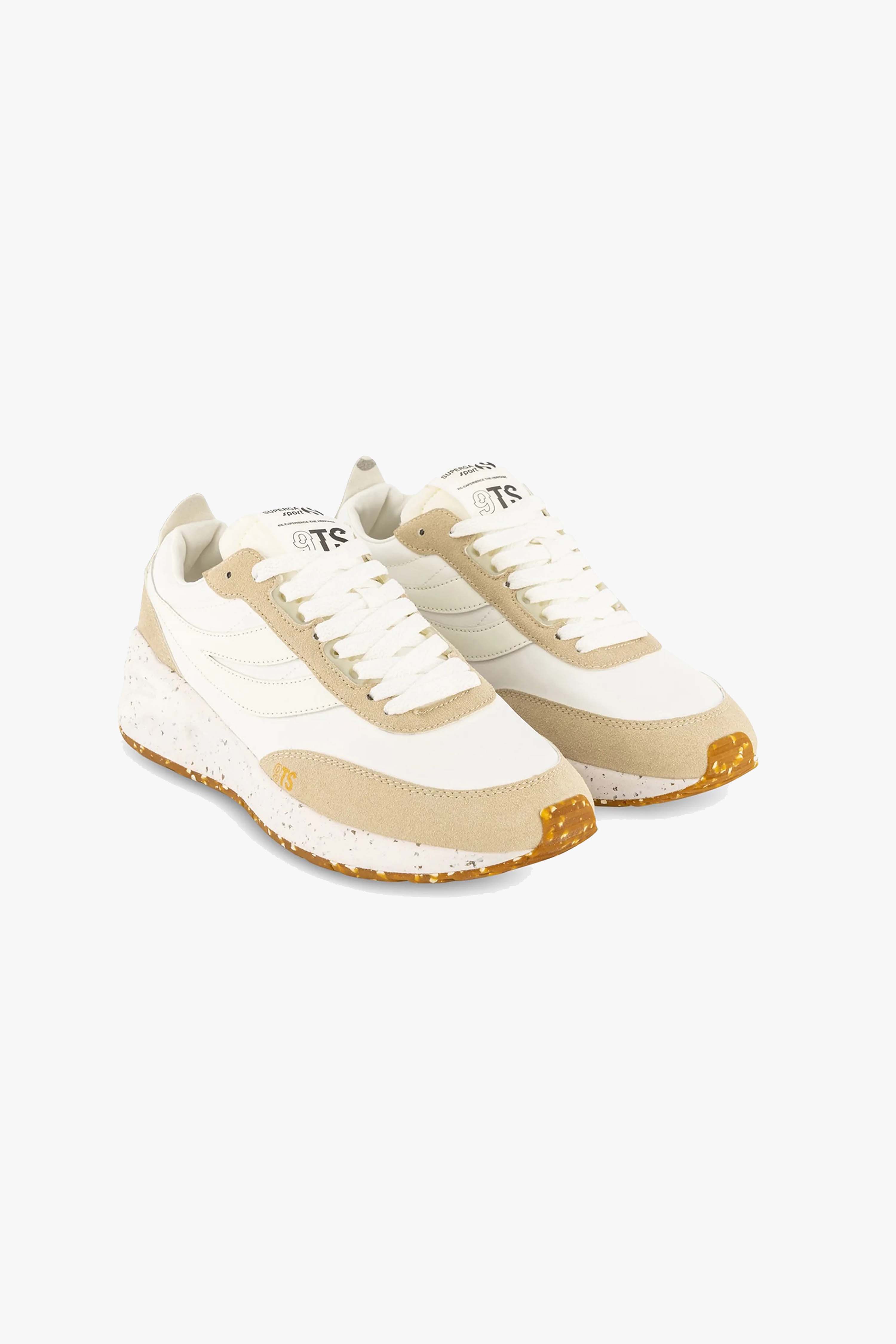 4089 Beige 9TS Slim Vegan Leather Sneakers - Comfortable & Stylish Women's Shoes for Casual Wear, Work & Everyday Outfits