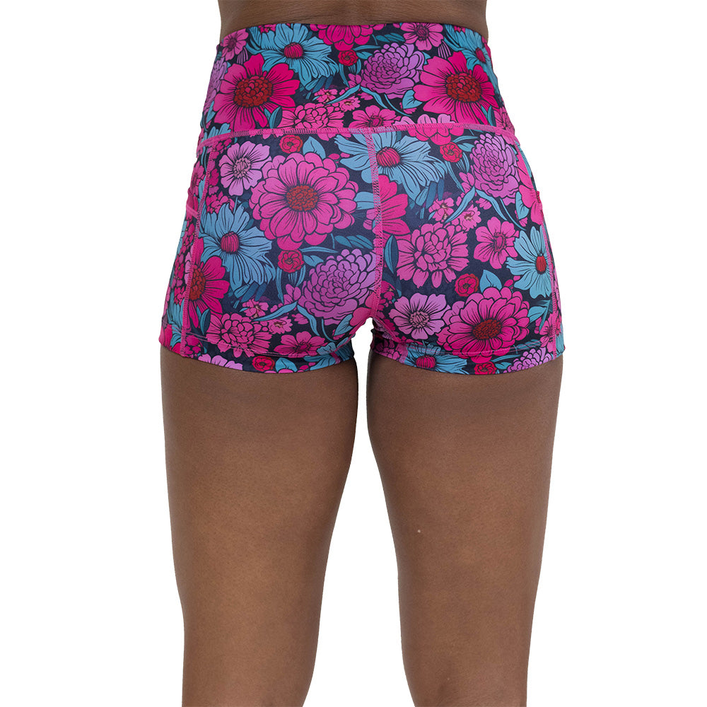 Women's Floral Print Shorts | Full Blossom Design | Comfortable Summer Casual Shorts for Beach, Vacation & Everyday Wear