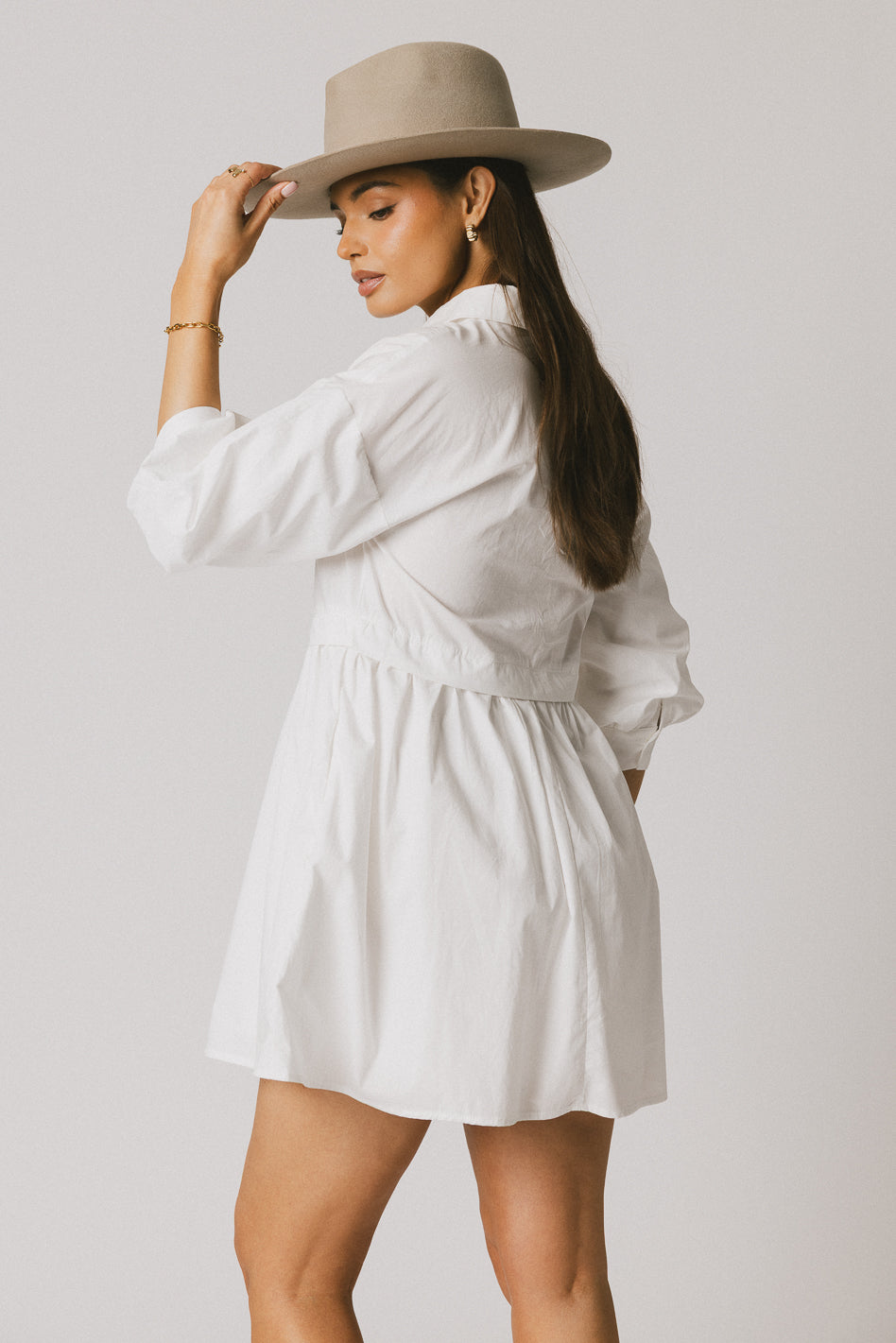 Oliver White Collared Mini Dress - Elegant & Stylish Women's Fashion for Casual Outings & Date Nights