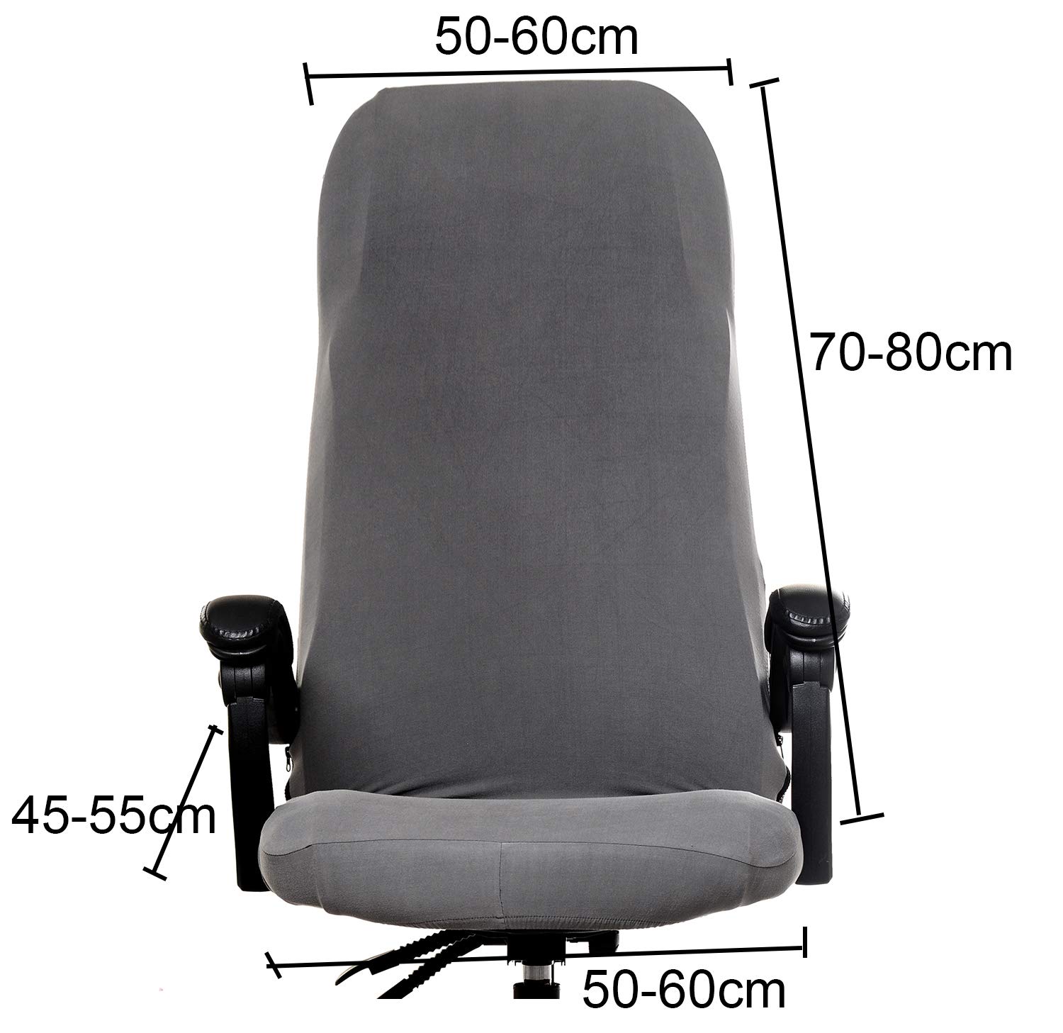 XNN Large Computer Office Chair Cover - Stretchable Protective Slipcover for Boss Chairs, Breathable & Durable (Black) - Perfect for Home Office, Gaming & Executive Workspaces