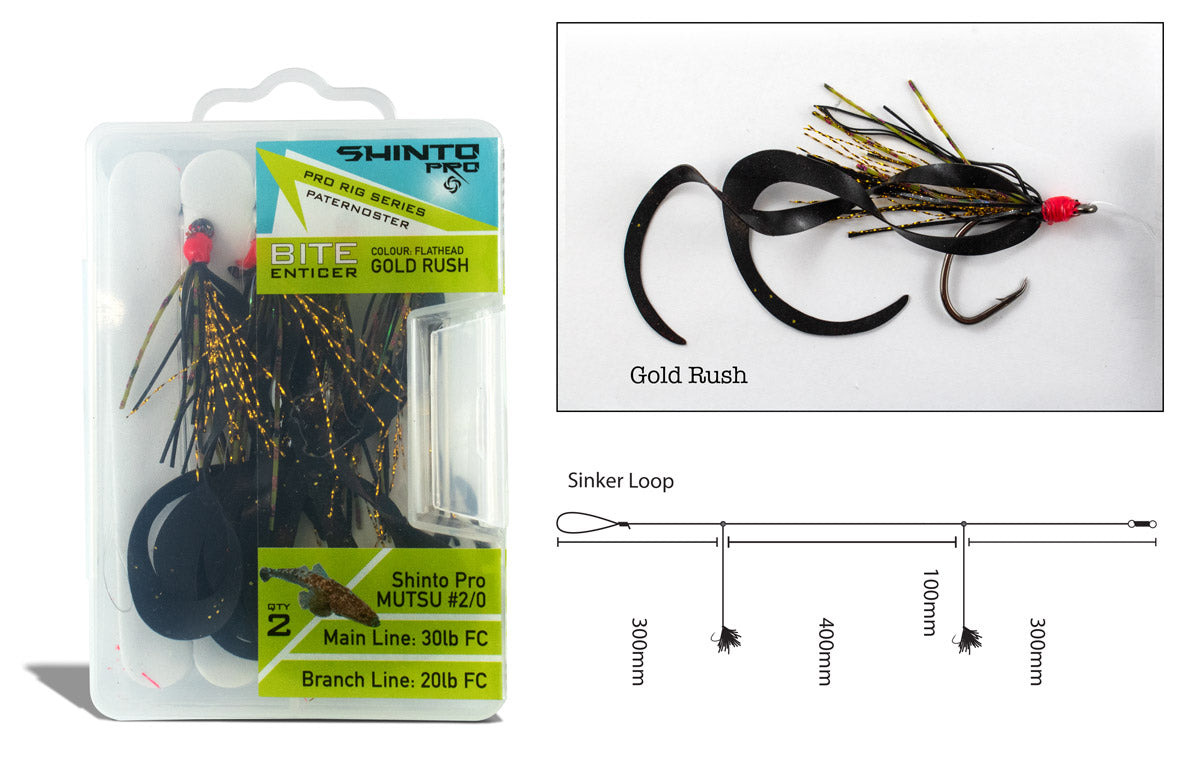 Premium Bite Enticer Mutsu Paternoster Fishing Rigs - Size #2/0 & #4/0 - Saltwater & Freshwater Fishing Lures for Bass, Trout, and Catfish