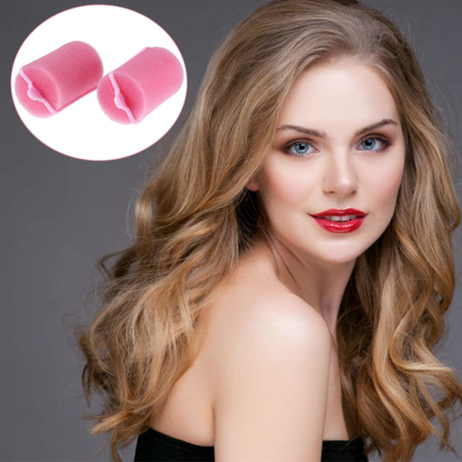 Osceola Self-Grip Heatless Foam Hair Rollers Set - 12 Piece No Heat Hair Curlers for Long, Medium & Short Hair | Gentle Overnight Styling for Natural Waves & Curls