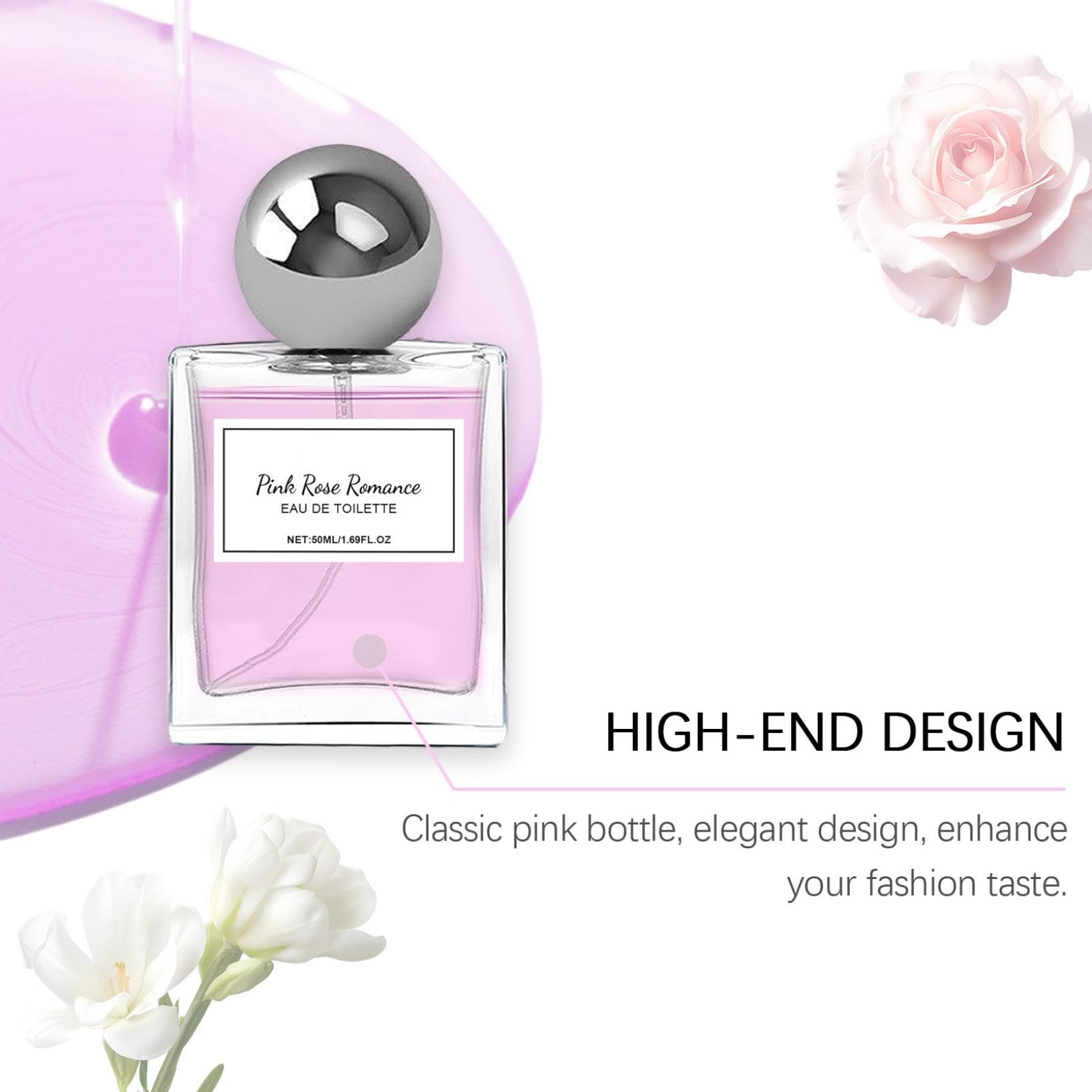 Rose Women's Eau De Parfum - Floral Oriental Pheromone Perfume for Women | Long-Lasting Sweet Fragrance | Perfect for Date Night, Romantic Occasions & Daily Wear