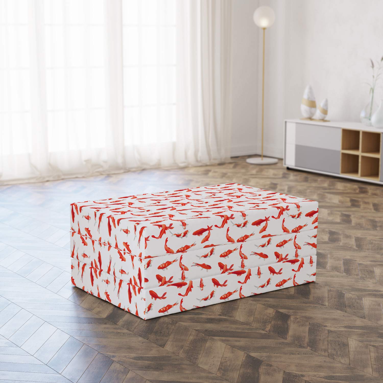 Ambesonne Koi Fish Foldable Mattress - 74.8