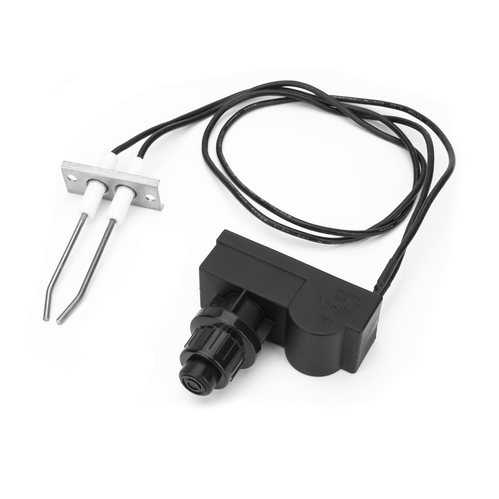 Onlyfire Double Ignition Kit - Electronic Grill Igniter with Dual Electrodes for BBQ, Heater & Catering Stoves | 450mm High-Spark Plug Wire | Perfect for Outdoor Cooking & Commercial Kitchen Equipment