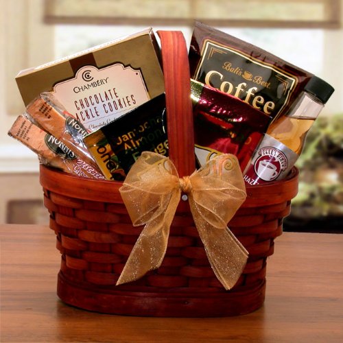 Premium Gourmet Coffee & Biscotti Gift Basket - Delicious Italian Snacks for Holidays, Office Treats & Coffee Lovers
