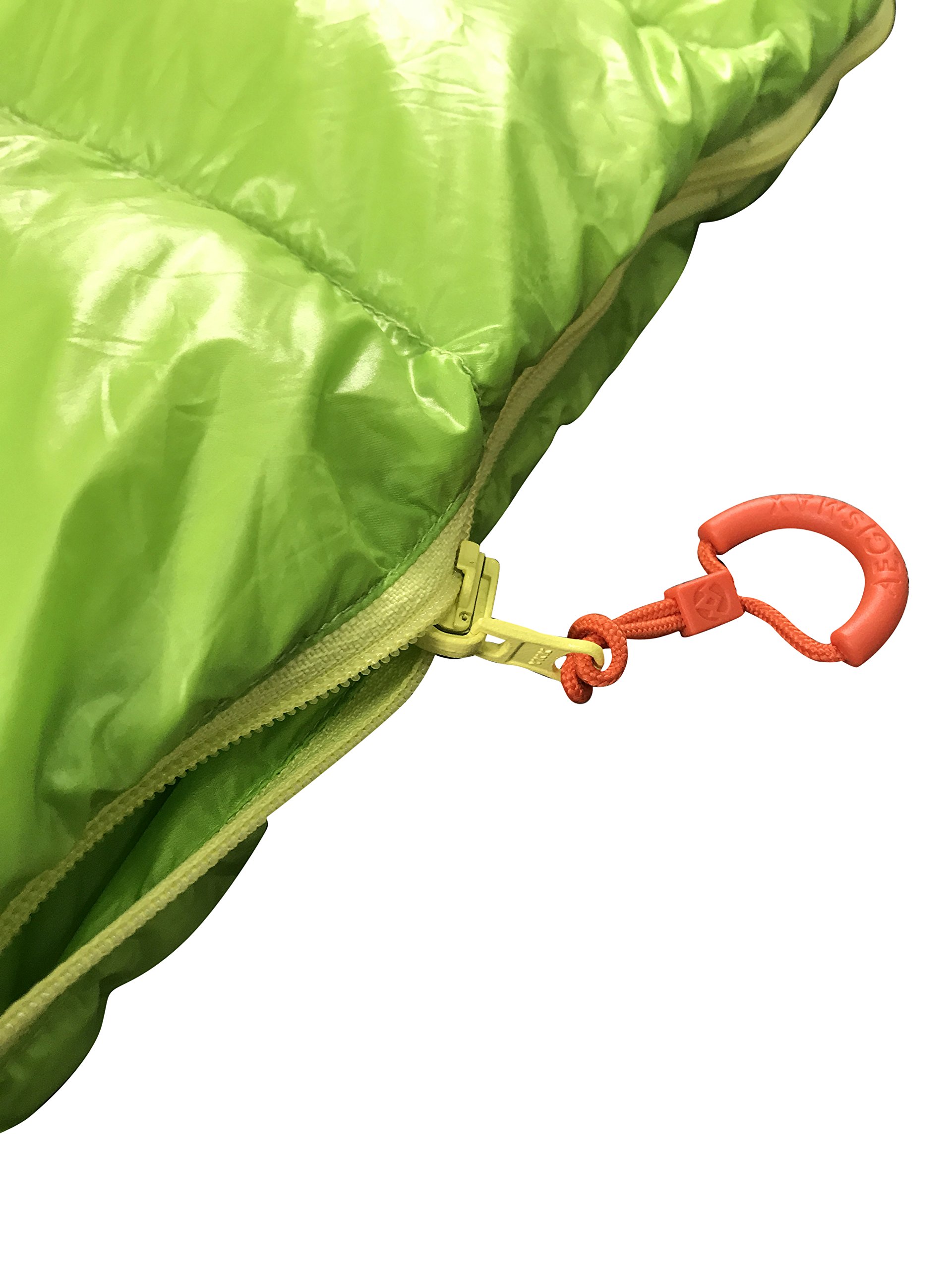 Ultralight 6 Degree 800FP Goose Down Sleeping Bag for Backpacking, Camping & Hiking - Compact & Warm for Men & Women (Green, Regular) - Perfect for Cold Weather Adventures & Outdoor Survival Gear