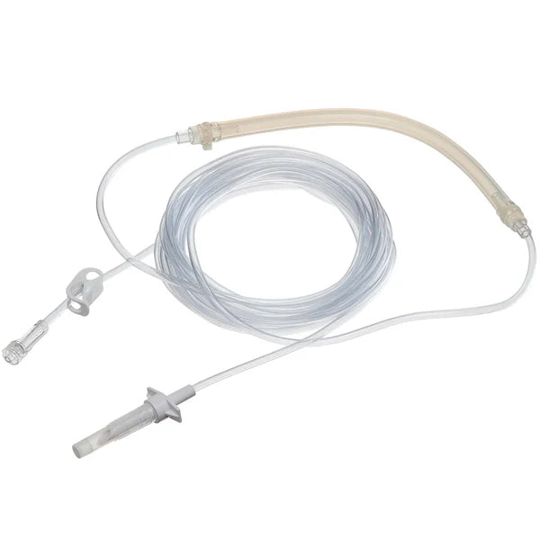 HK SURGICAL Single Spike Infiltration Tubing - 10 Per Box | Sterile IV Infusion Set for Medical Procedures & Hospital Use