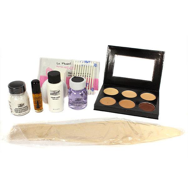 Mehron Bald Cap Premium Makeup Kit for Professional Theatrical & Halloween Costume Transformations - Special FX, Cosplay & Character Makeup