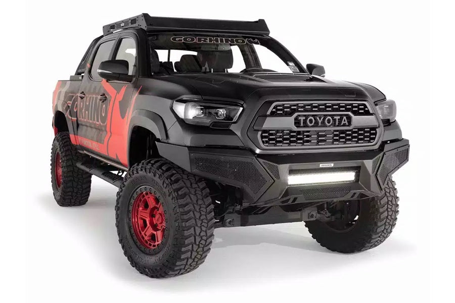 2016-2023 Toyota Tacoma Go Rhino Front Bumper with Fixed Light Bar Mount | Heavy Duty Off-Road Protection for Truck Adventures