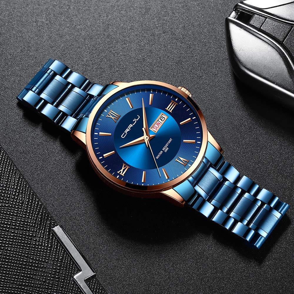 Luxury Men's Stainless Steel Watch - Business Chronograph for Office & Formal Events