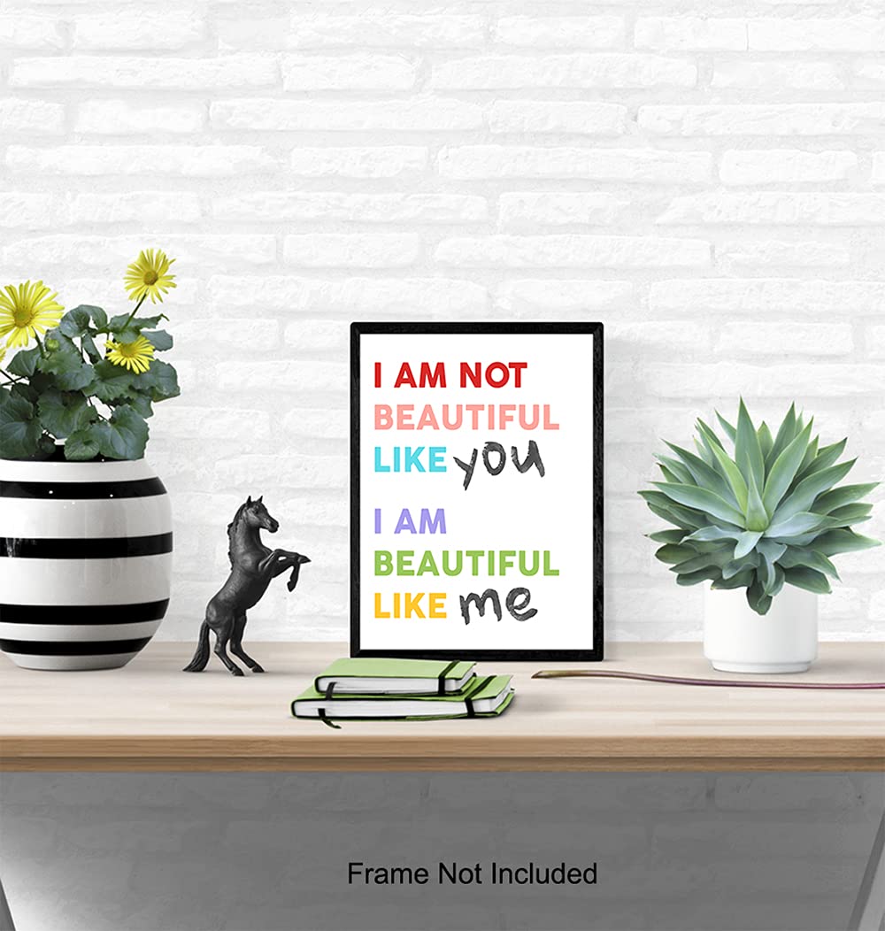 Motivational Inspirational Wall Art Posters for Kids Bedroom - Positive Quotes Decor for Boys & Girls Rooms, Classroom, Teacher Gifts & Family Home - Encouraging Sayings for Study Space & Nursery Decor