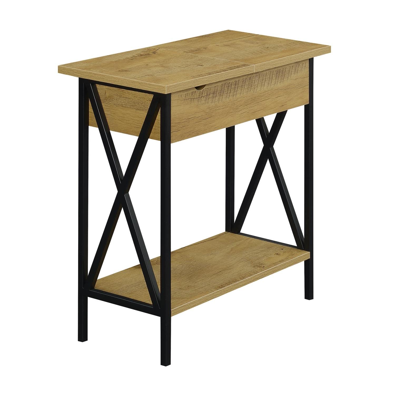 Convenience Concepts Tucson Flip Top End Table with USB Charging Station - 23.75