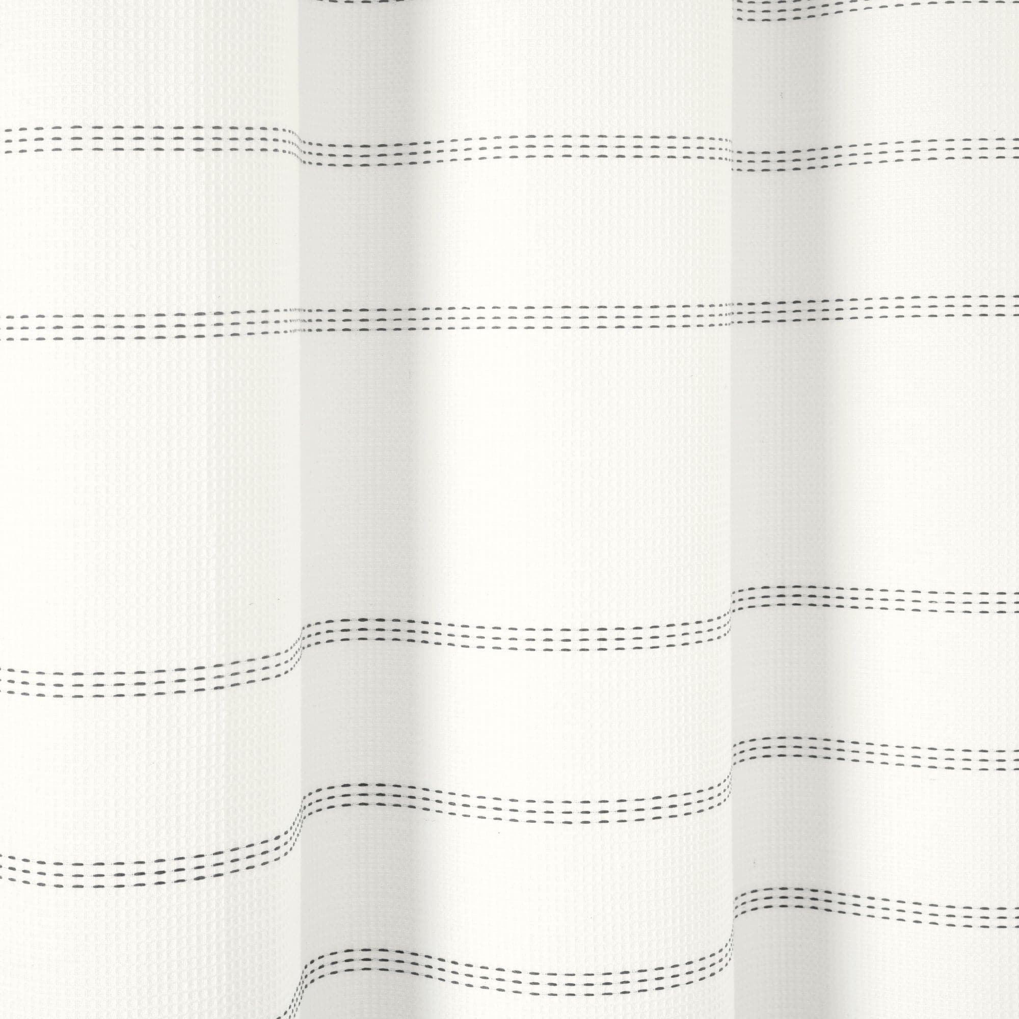 Modern Galaxy Waffle Woven Cotton Blend Shower Curtain - Waterproof Bathroom Decor for Spa-Like Shower Experience