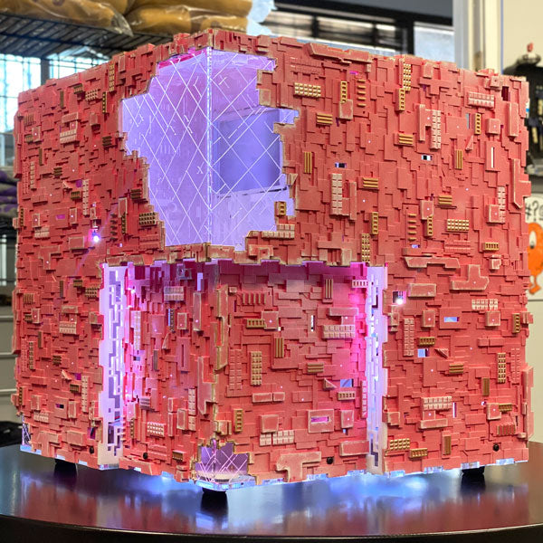Star Trek Artifact Borg Cube ATX PC Case - Sakura Pink Edition for Gaming & Sci-Fi Themed Builds | Perfect for Star Trek Fans & Custom PC Enthusiasts