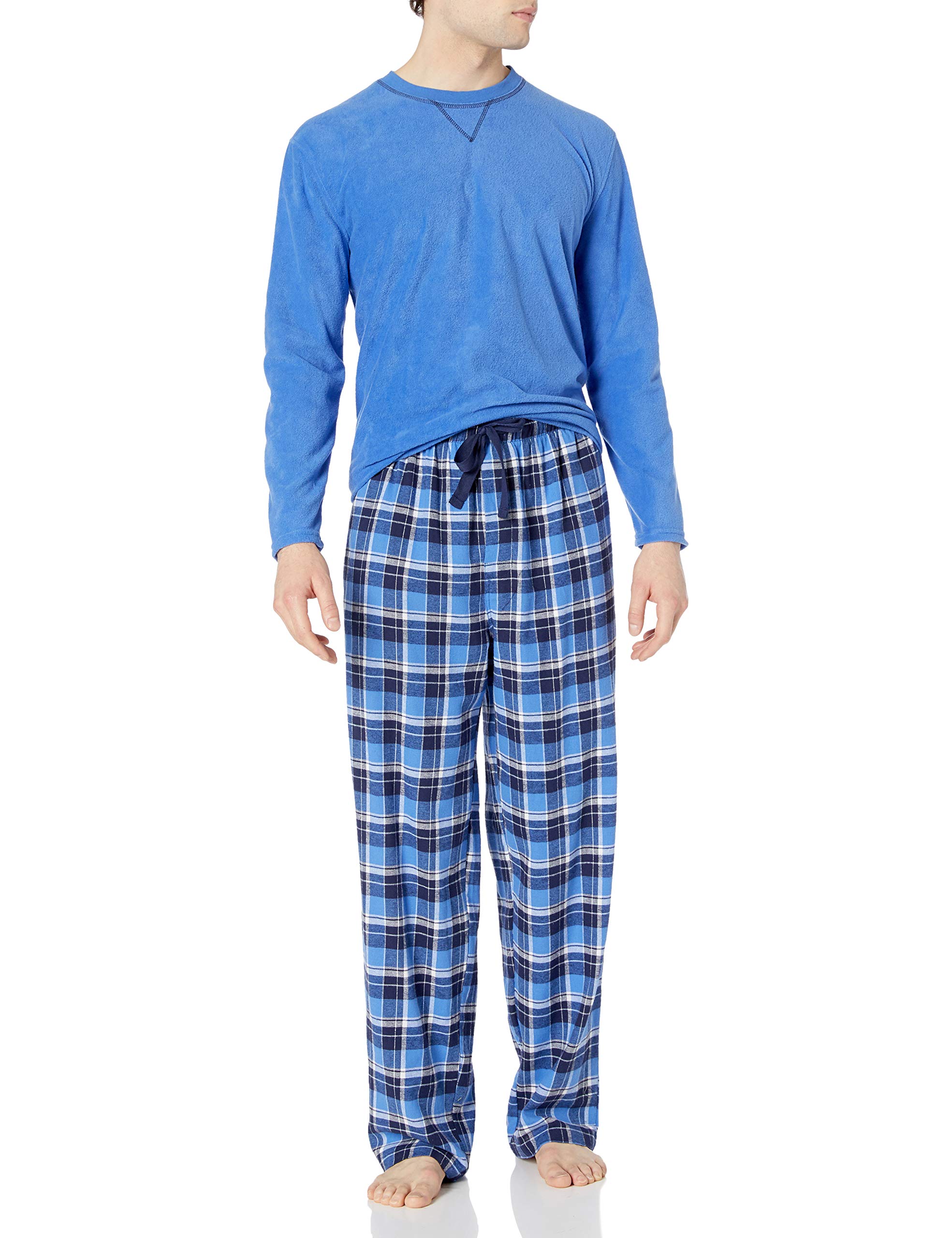 IZOD Men's Yarn-Dyed Flannel Pants with Microfleece Lining - Soft & Warm Casual Winter Pants for Outdoor Activities and Lounge Wear
