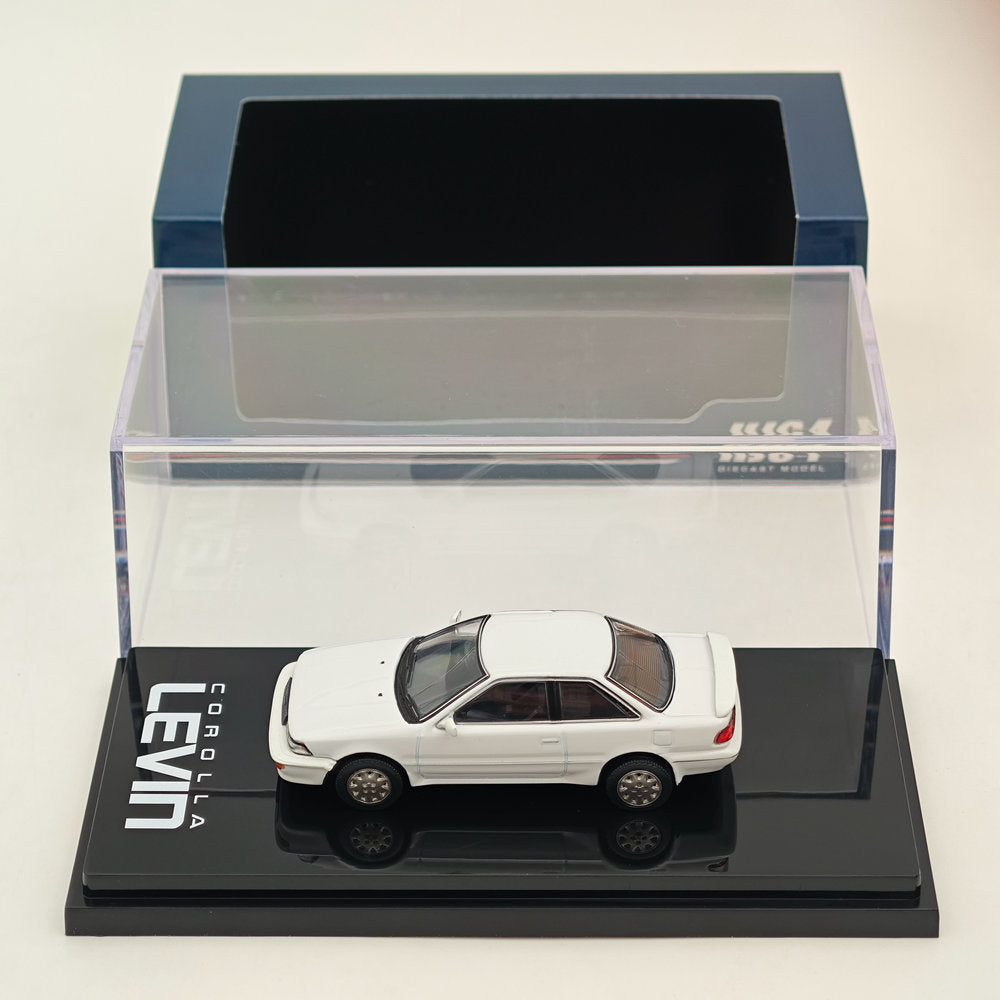 1/64 Scale Hobby Japan Toyota Corolla Levin GT APEX AE92 Diecast Model Car - Super White II - Collectible Miniature Vehicle for Display & Racing Scenes