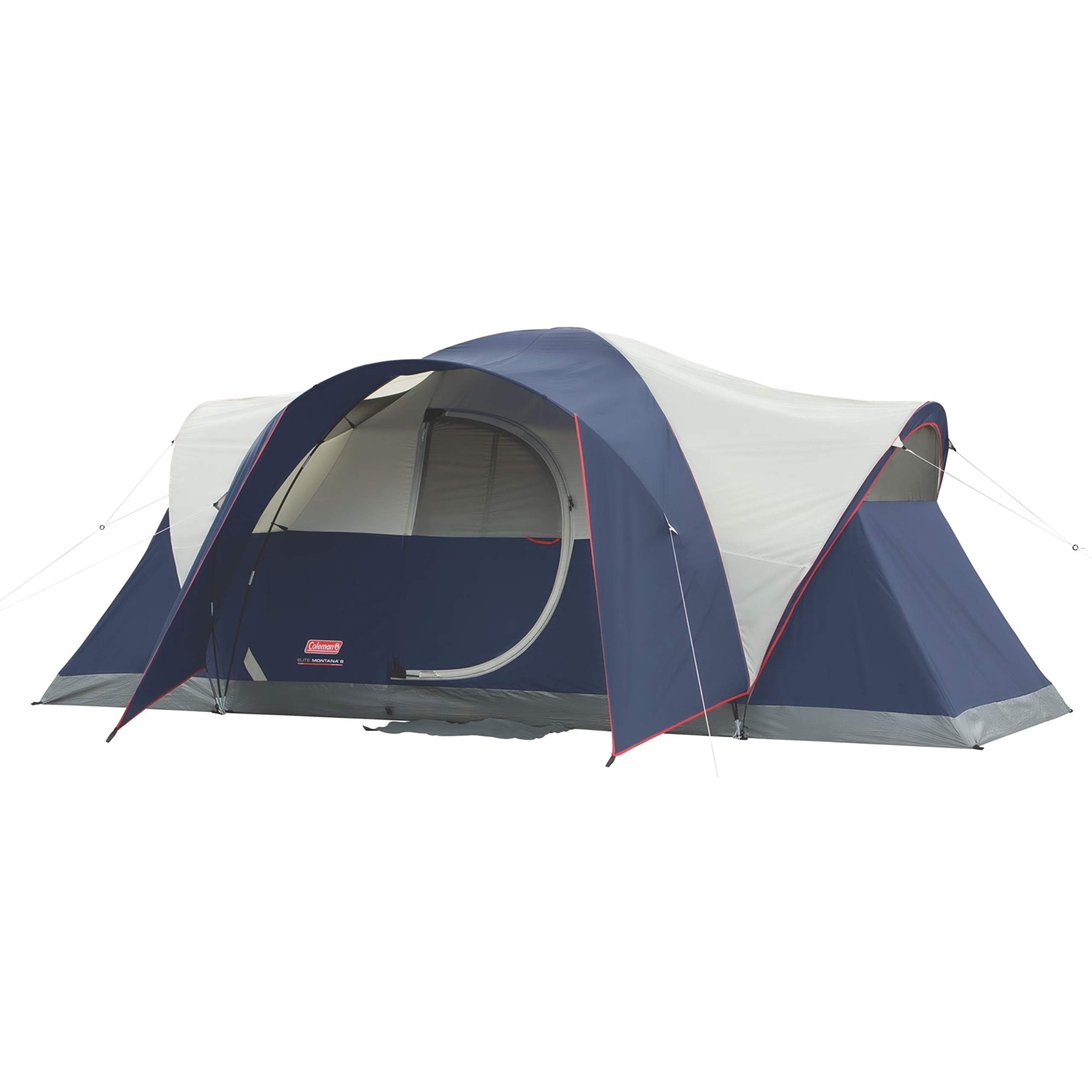 Coleman Elite Montana 8-Person Weatherproof Camping Tent with LED Lighting System (3 Settings), Rainfly & Air Vent - Perfect for Family Outdoor Adventures, Backpacking & Music Festivals