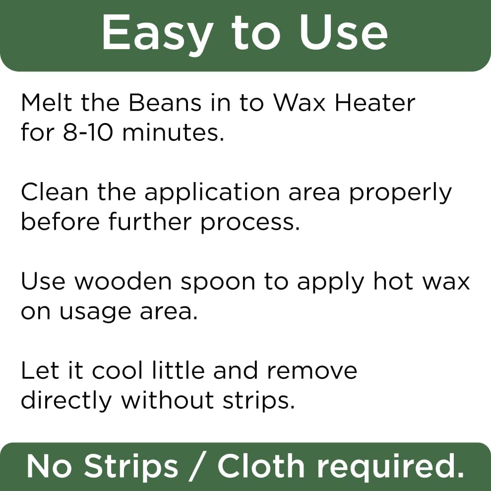 Bluejack Hard Wax Beans for Painless Hair Removal - 100g Bag with 3 Wax Spatulas (Aloe Vera Green) | Brazilian Waxing for Face, Eyebrows, Back, Chest, Bikini & Legs | At-Home Hair Removal Kit for Smooth Skin