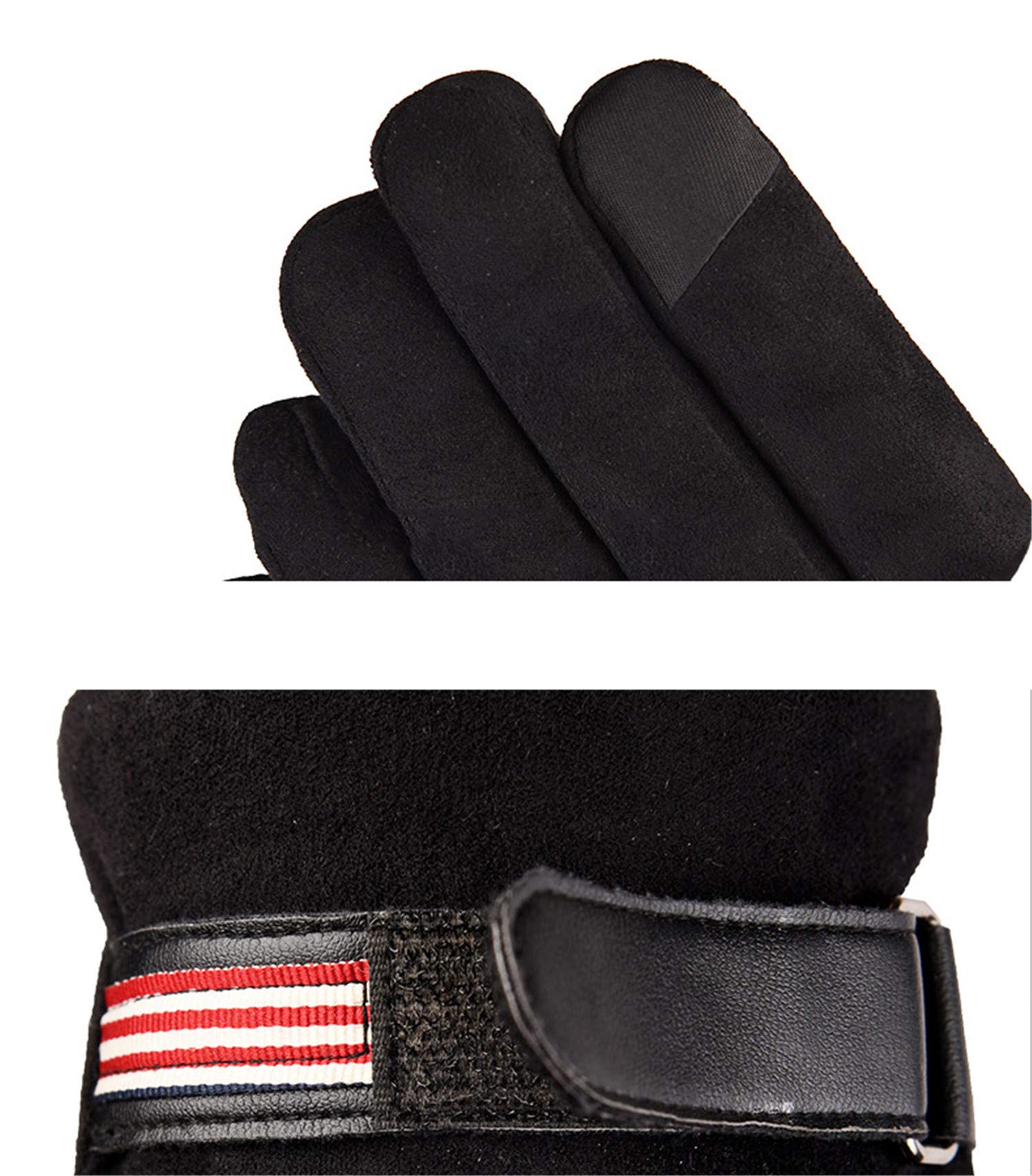 Andongnywell Men's Suede Winter Gloves - Touchscreen Compatible, Warm & Thick Driving Gloves for Cold Weather - Perfect for Texting, Driving & Outdoor Activities