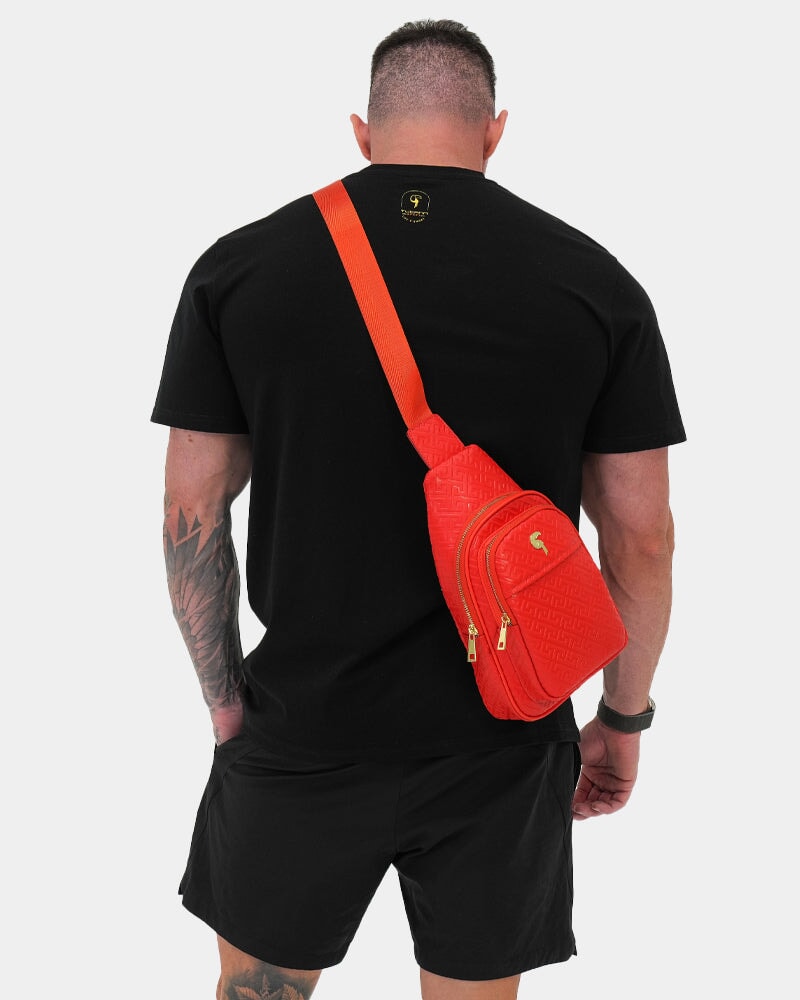 Premium Genuine Red Leather Messenger Bag for Men & Women - Stylish & Durable Crossbody Laptop Bag for Work, Travel & Everyday Use