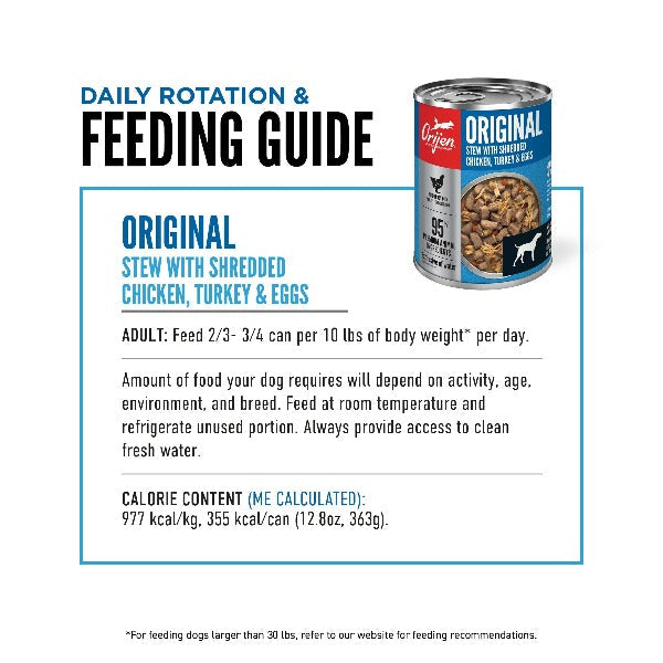 Orijen Original Grain-Free Canned Dog Food - High Protein, Natural Ingredients for Adult Dogs - Perfect for Mealtime, Travel & Training Treats