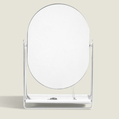 Elegant White & Silver Dressing Table Mirror with Jewelry Stand - Perfect for Vanity, Bedroom, and Makeup Organization