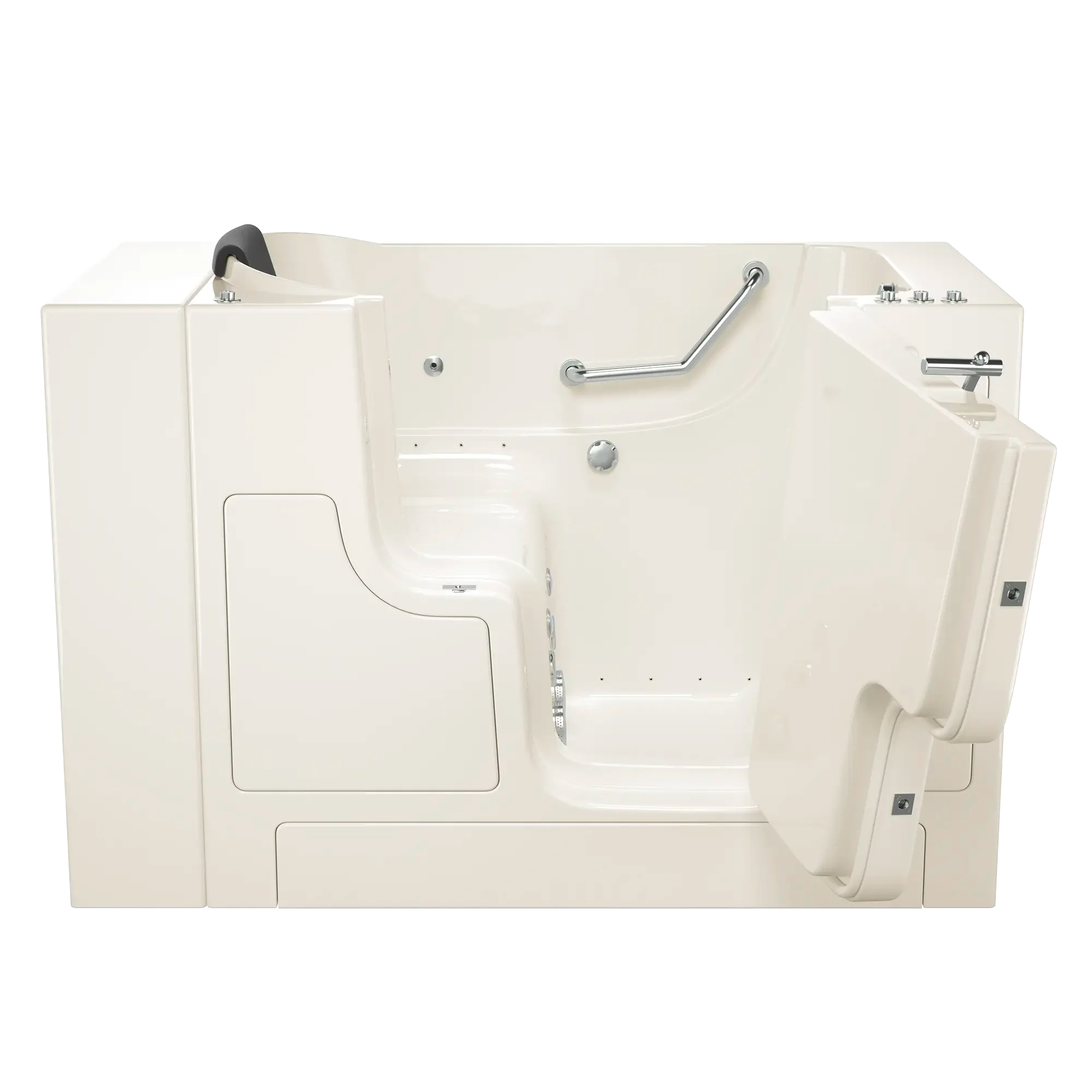 Premium 30 x 52 Inch Gelcoat Walk-In Bathtub with Air Spa & Whirlpool System - Right Hand Drain - Ideal for Elderly & Mobility Impaired Users for Safe, Therapeutic Bathing