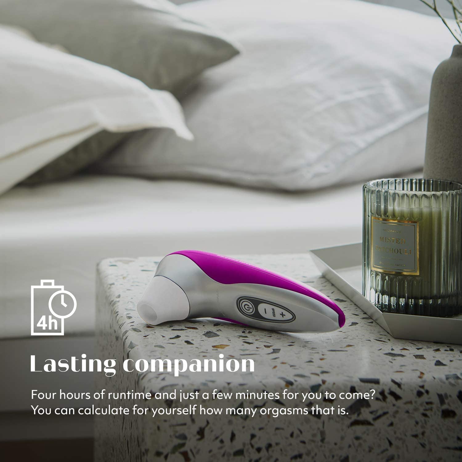 Womanizer Pro40 Clitoral Stimulator - 6 Suction Speeds, Waterproof, Rechargeable Adult Sex Toy for Women & Couples (Magenta) - Perfect for Solo Play & Couples Intimacy