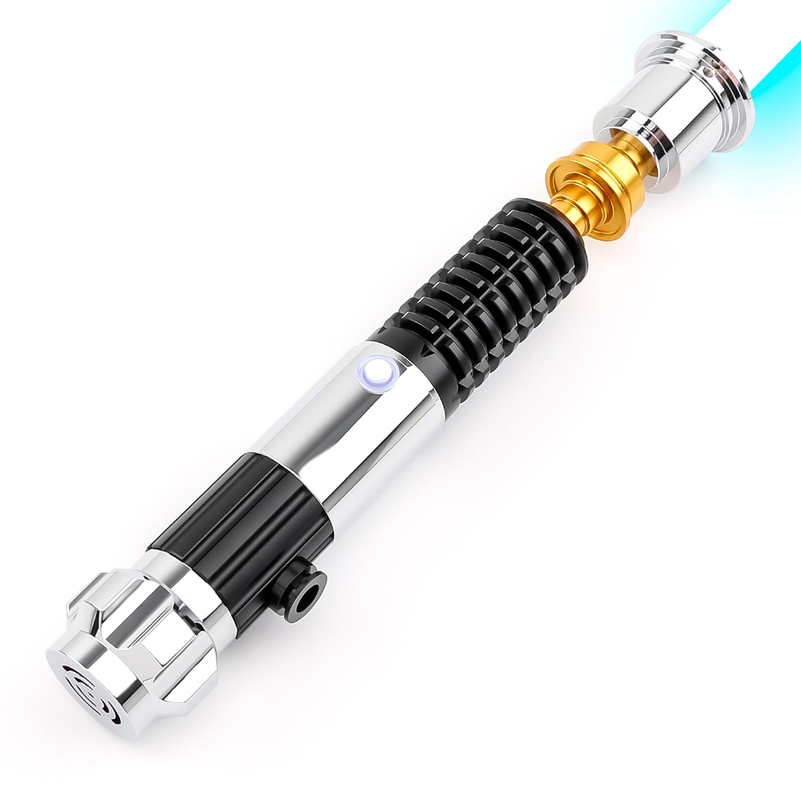 Motion Control Dueling Lightsaber - Smooth Swing Metal Handle Light Saber with 16 Sound Effects & 12 RGB Colors - Perfect for Star Wars Cosplay, Adult Collectors & Kids Gifts (Ideal for Duels, Halloween Costumes & Movie Reenactments)