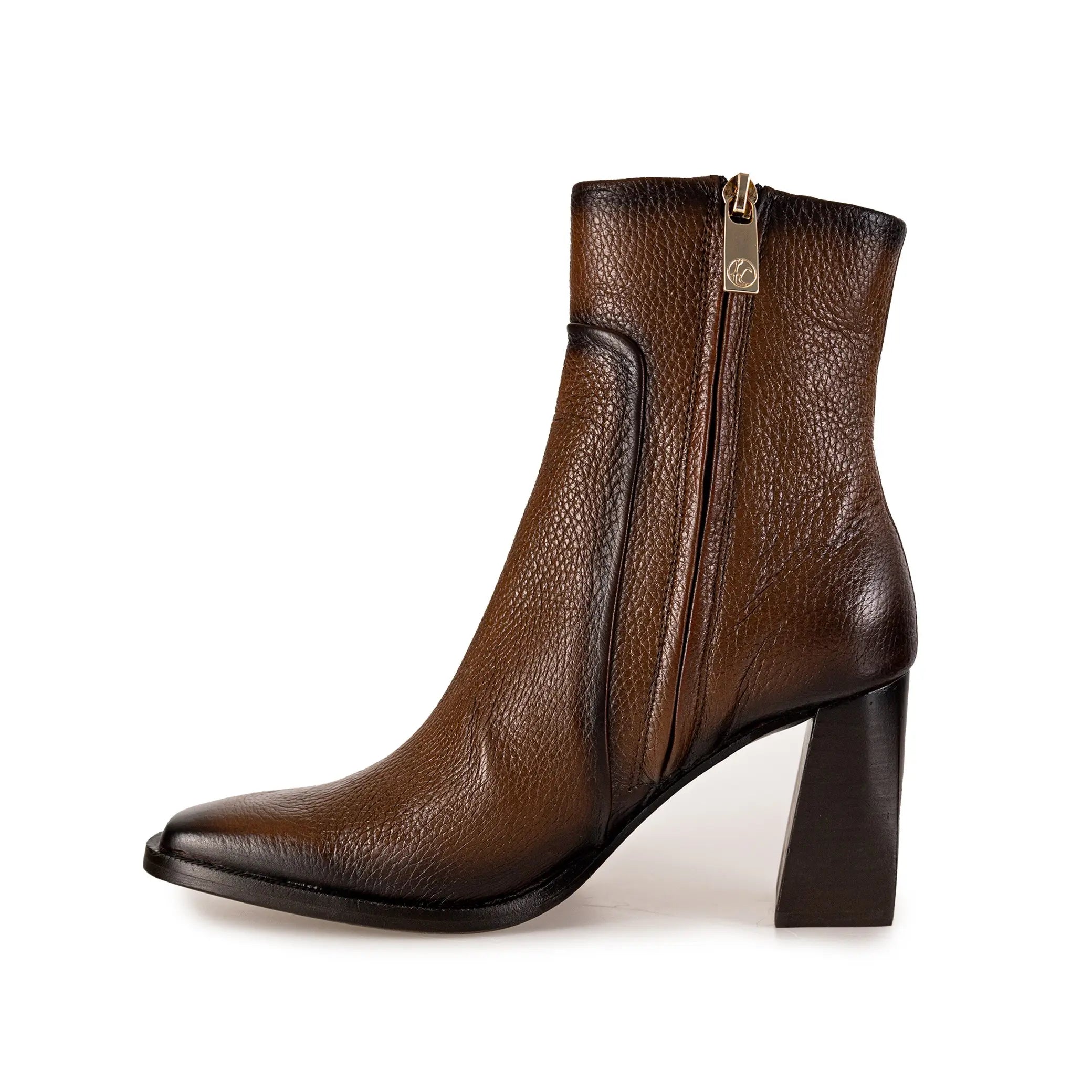 Franco Cuadra Women's Honey Western Cowgirl Ankle Boots - Genuine Deer Leather - Perfect for Country Dancing, Rodeo & Casual Wear