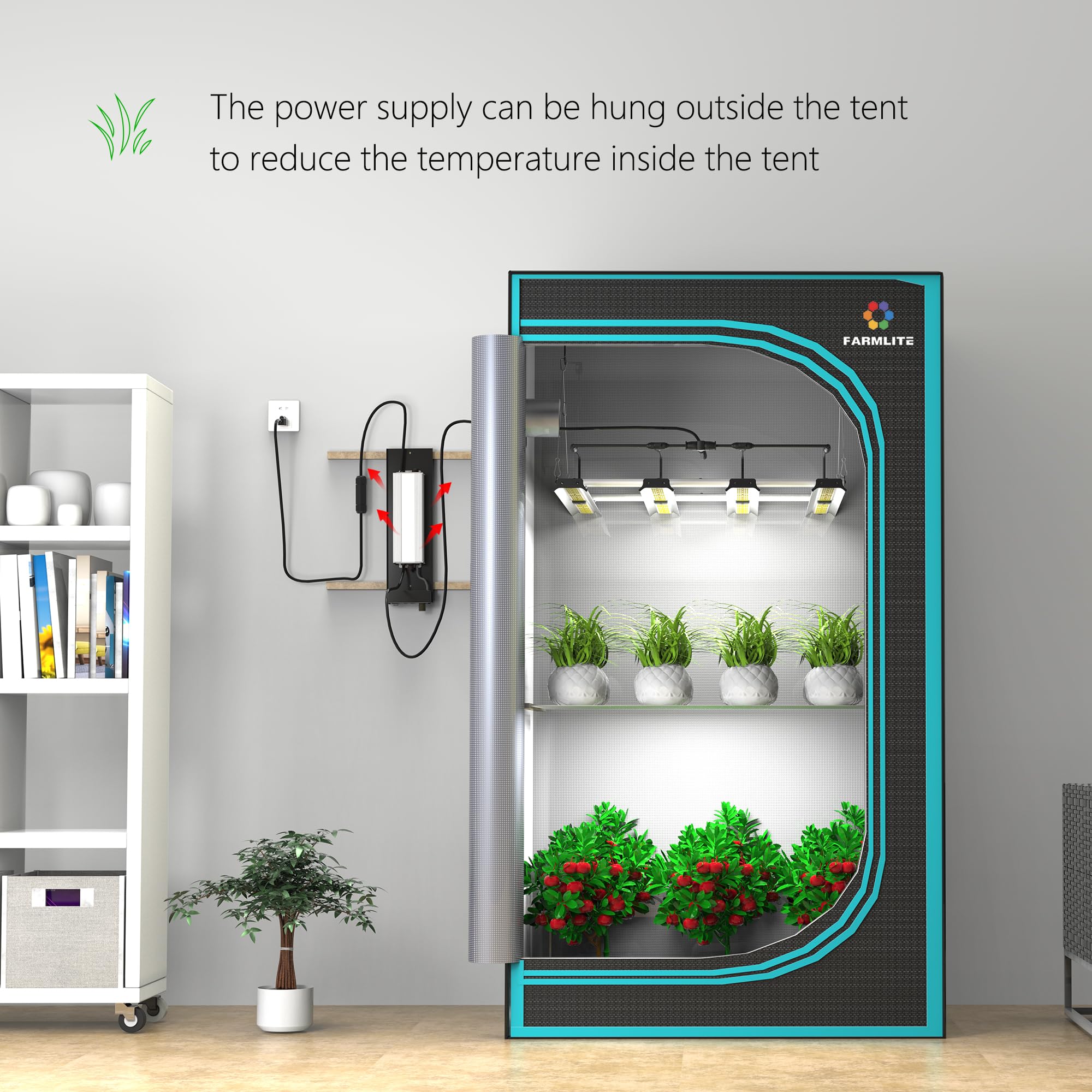Best LED Grow Lights for Indoor Plants - Full Spectrum Plant Growing Lamp with Dimmable 240W Hanging Light, Daisy Chain & 4x4ft Coverage - Ideal for Seedlings, Hydroponics & Home Gardening