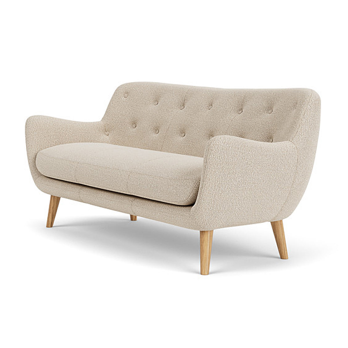 Luxury Herman Boucle 3-Seater Sofa - Modern Upholstered Living Room Couch for Small Spaces, Comfortable Sectional Sofa for Home, Apartment & Office Use