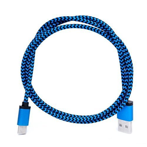 Premium 3FT Braided USB-C Charging Cable - Fast Charging & Durable Nylon Cord for Samsung Galaxy S21/S21+/S21 Ultra, iPhone 15, iPad Pro & More - Perfect for Home, Office & Travel Use