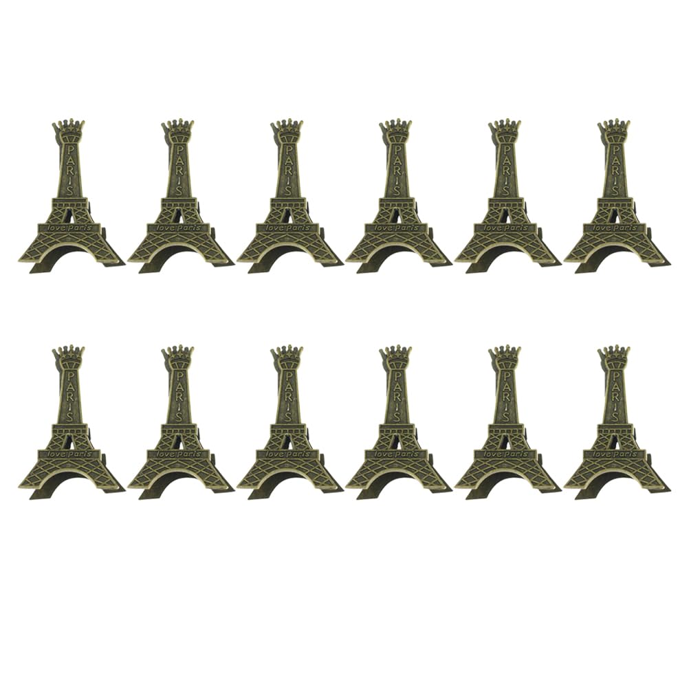 12Pcs Eiffel Tower Place Card Holders - Elegant Table Number & Photo Holders for Wedding, Party, Home & Office Decor | Perfect for Name Cards, Memo Clips & Event Seating
