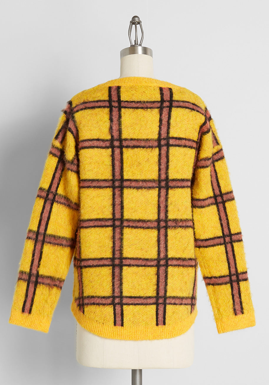 Cozy Checked In Pullover Sweater for Women & Men - Soft Winter Knit Sweater for Casual Outfits & Holiday Gatherings