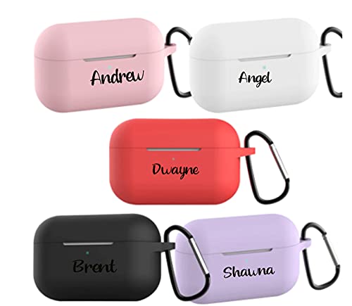 Custom Engraved AirPods Pro Silicone Case with Keychain - Perfect for Travel & Gym