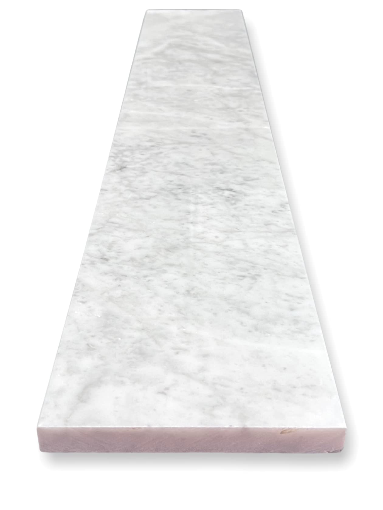 Italian White Carrara Grey Marble Threshold Tile - 6