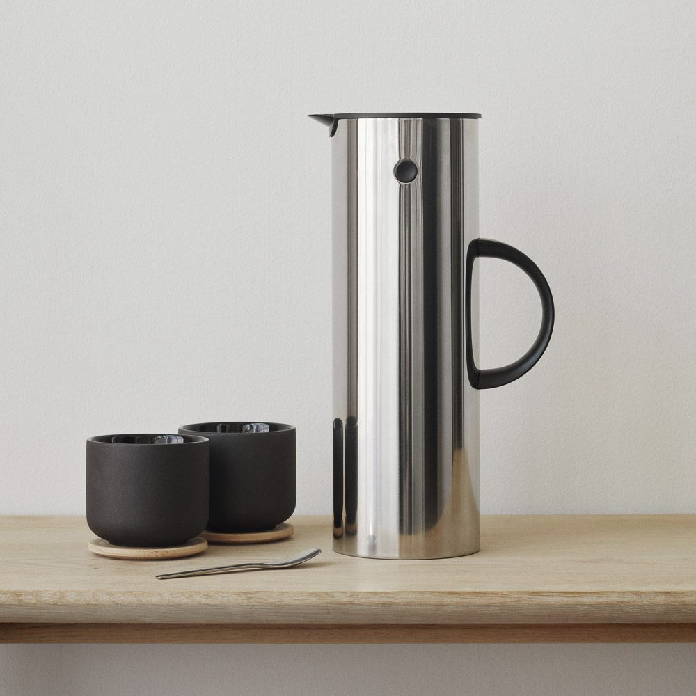STELTON Em77 1L Stainless Steel Vacuum Insulated Water Bottle - Keeps Drinks Hot or Cold for Hours, Perfect for Travel, Office & Outdoor Activities