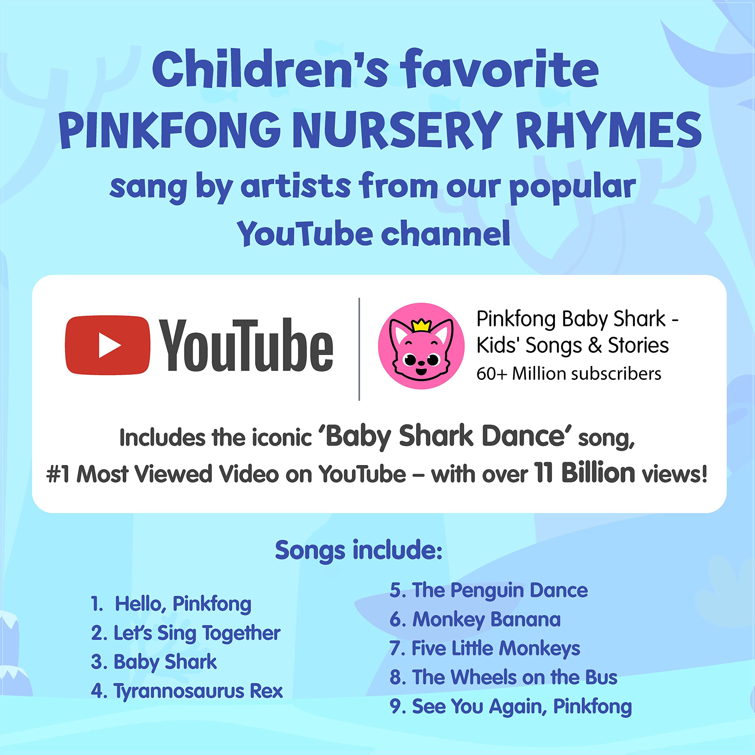 Pinkfong Baby Shark 10 Button Sound Book - Interactive Learning & Educational Toy for Toddlers 1-3 Years | Sing-Along Songs, Early Childhood Development | Perfect Gift for Boys & Girls | Bedtime, Travel & Playtime Fun