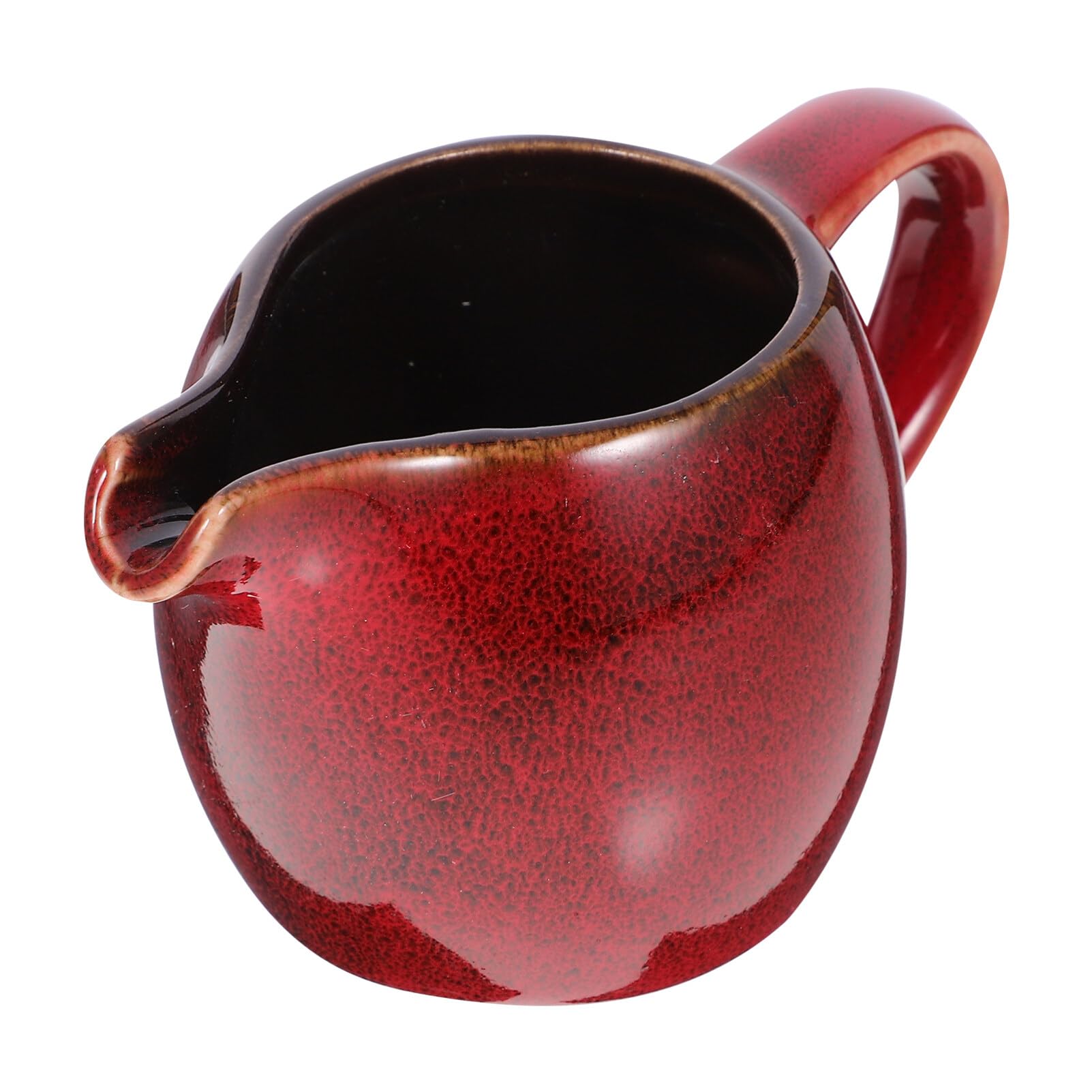 ABOOFAN Small Creamer Pitcher - Mini Milk & Coffee Frothing Pitcher for Latte, Tea, and Hot Chocolate - Perfect for Home, Cafe, and Restaurant Use - Red