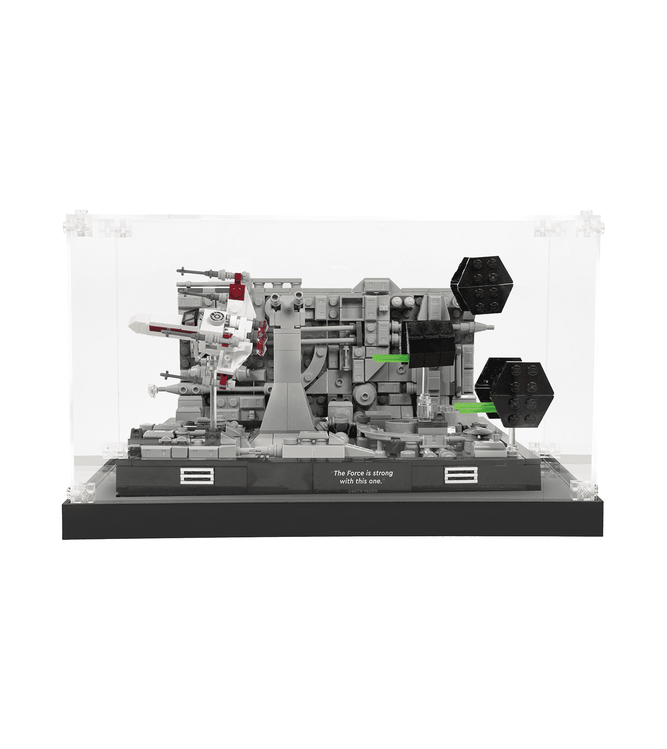 ICUANUTY Lego Star Wars Display Case for Death Star Trench Run 75329 & Trash Compactor 75339 Diorama Sets - Perfect for Showcasing Collectibles in Home or Office