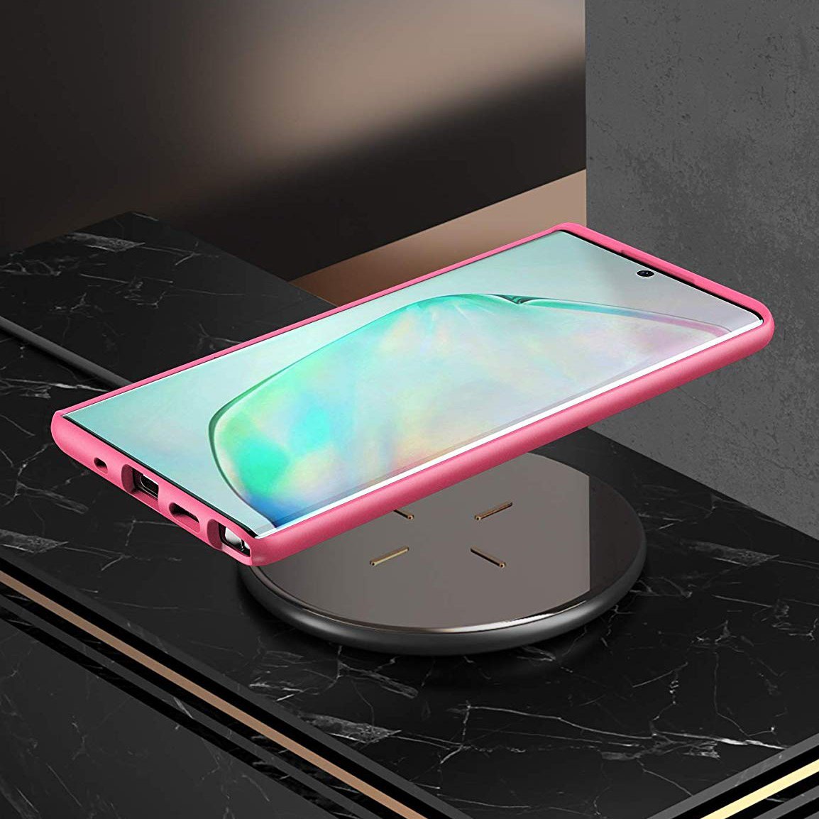 Samsung Galaxy Note10 Plus / Note10 Plus 5G Clear Protective Case - Slim Fit Shockproof Cover with Scratch Resistance in Pink | Perfect for Work, Travel & Everyday Use