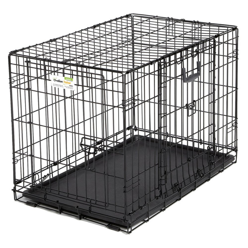 MidWest Homes for Pets Ovation Double Door Dog Crate - 48 Inch Heavy Duty Wire Kennel for Large Dogs - Perfect for Training, Travel & Home Security