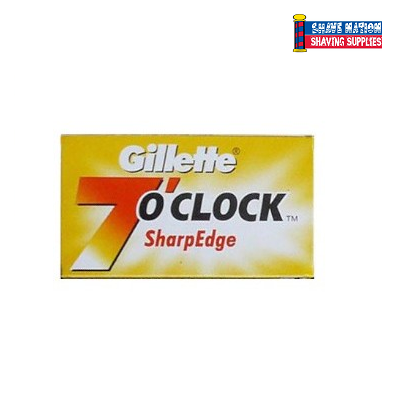 Gillette 7 O'Clock Double Edge Razor Blades - 5 Pack (Yellow) - Sharp Stainless Steel Blades for Smooth Shaving - Perfect for Men's Daily Grooming & Travel Shaving Kits