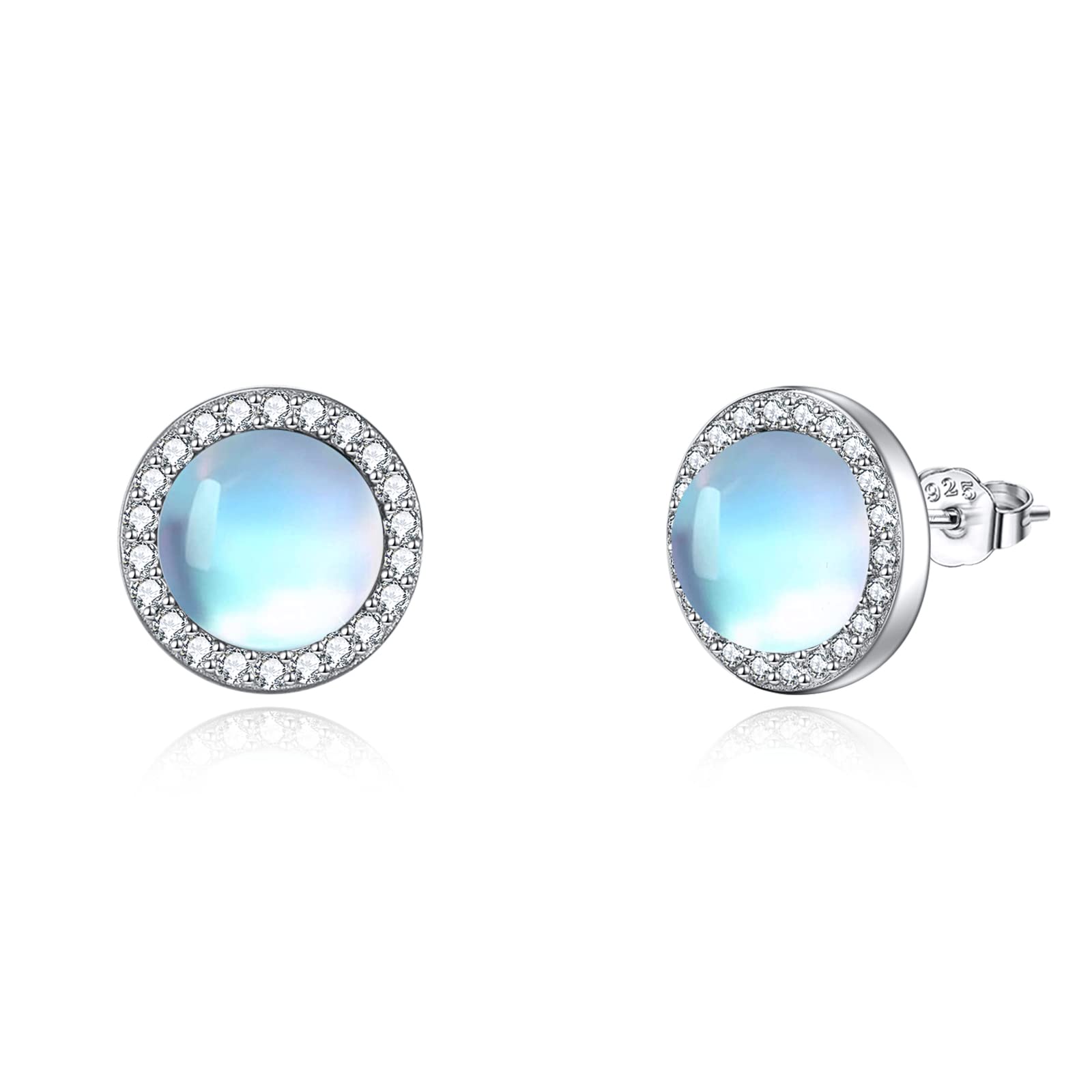 Moonstone Earrings for Women | 925 Sterling Silver Irish Celtic Knot Hoop Earrings with Leverback Closure | Elegant Jewelry Gift for Her | Perfect for Weddings, Parties & Everyday Wear