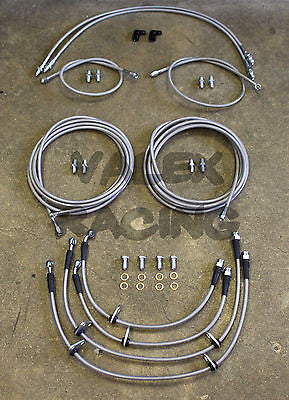 94-01 Acura Integra DC2 ABS Front & Rear Brake Line Replacement Kit - Complete Set for Improved Braking Performance & Safety (Perfect for Daily Driving, Racing & Performance Upgrades)
